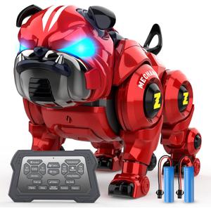Robot Dog for Kids, Remote Control Robot Rechargeable Programing Stunt Robo Dog with Sing, Dance, Touch Function, Robotic Dog Toy for Boys Ages 5 6 7 8 9 10+ Birthday Gifts, Red