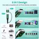Travel Essentials for iPhone iWatch Charger, 3 in 2 USB Cable for iWatch/iPhone Charger/L Port, Beach Vacation Essentials USB C Cord Compatible with iWatch 10-1/iPhone 17-11/PS/Galaxy/Car, 2Pack 5FT