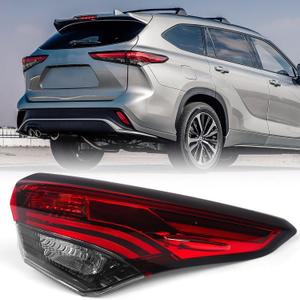 Huray Right Outer Tail Light for Toyota Highlander 2020-2023 Passenger Side Taillight Lamp Assembly Replacement for TO2805156 815500E230