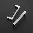 Ravinte 5 Pack Solid 3 Inch Kitchen Square Cabinet Handles Brushed Nickel Pulls Drawer Pulls Kitchen Cabinet Hardware Handles
