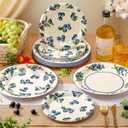 Funnymoom 48 Pcs Blueberry Paper Plates, 9" 7" Disposable Dinner Plates, 7 inches and 9 inches