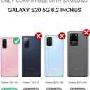 Dexnor for Samsung Galaxy S20 5G Case, [Built in Screen Protector and Kickstand] Heavy Duty Military Grade Protection Shockproof Protective Cover for Samsung Galaxy S20 5G/6.2 inches, Black