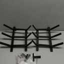 AMAGABELI GARDEN & HOME Fireplace Grate Log Holder 24 Inch Firewood Burning Rack Heavy Duty Wrought Iron Solid Steel for Chimney Hearth Fire Pit Outdoor Kindling Tools Wood Stove Accessories