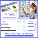 3 x SOMWISE Frosted Glass Window Privacy Film with Tools, Heat Blocking, Anti-UV, Anti-Glare, Static Cling, Decor for Home Bathroom Door, Renter Friendly, Removable, Reusable, Blue 45Inchx157Inch