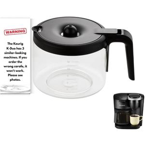 Replacement 12-Cup Coffee Pot Carafe for Keurig K-Duo Essentials & K-Duo Essentials Hot & Cold Brewer Models (K-Duo ESSENTIALS)