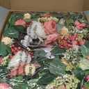 24 Inch Spring Wreaths for Front Door Outside,Handcrafted Spring Door Wreath with Roses,Eucalyptus Greener y& Bird Nest Eggs,Luxury Summer Wreaths for Front Door for Porch Home Wall Window