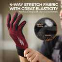 rivmount Lightweight Winter Running Gloves, Touch Screen & Anti-Slip Warm Thermal Glove Liners, Cool Weather Driving Cycling Hiking Biking Walking Sporting for Women Men (Medium, Wine Red)