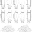 Greenhouse Trellising Kit 10PCS Plant Roller Hooks with 100PCS Tomato Support Clips for Tomato,Plant, Greenhouse,Flower Vine Twine Crop Trellis Kits