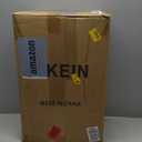 Kono Expandable 20 Inch Large Checked Luggage: ABS+PC Hardside Trolley Travel Case - Hard Shell Suitcase with TSA Lock, Black Brown