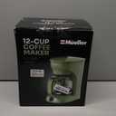 MUELLER HOME 12-Cup Drip Green Coffee Maker, Borosilicate Carafe, Auto-Off, Reusable Filter, Anti-Drip, Keep-Warm Function, Clear Water Level Window, Green Kitchen Accessories & Décor