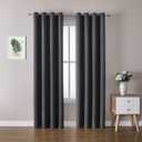 ChrisDowa Grommet Room Darkening Curtains for Bedroom and Living Room - 2 Panels Set Thermal Insulated Blackout Curtains (Dark Grey, 52W x 72L)