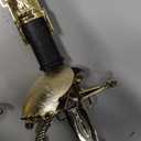 2pcs Toy Sword,27" Fencing Sword Toys,Plastic Musketeer Sword and Sheath for Kids Role-Play Props,Halloween Cosplay (Gold Style 1)