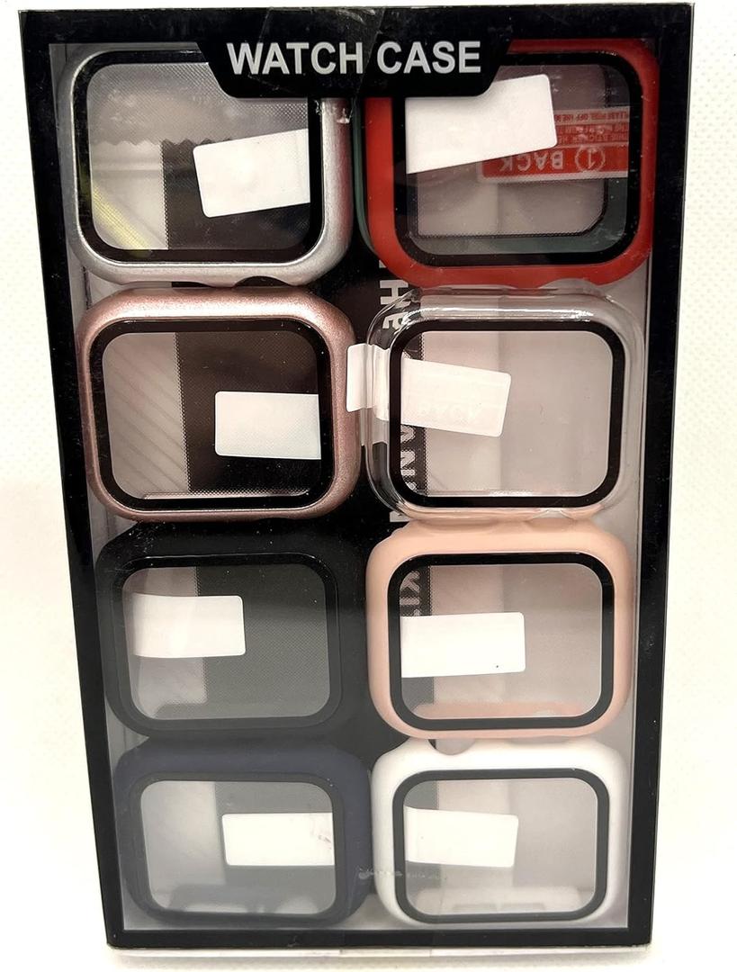 9 Pack Case with Tempered Glass Screen Protector for Apple Watch Series SE(2022) 6/5/4 40mm, Full Coverage Hard PC Protective Cover HD Ultra-Thin Cover for iWatch 40mm,Clear