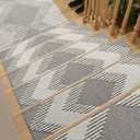 PADOOR 15PC Stair-Treads Non Slip, 3D Peel and Stick Stair Treads for Wooden Steps Indoor, Stair-Carpet Treads Washable Reusable Adhesive Stair-Runner Rugs for Kids and Dogs 8"x30" Grey