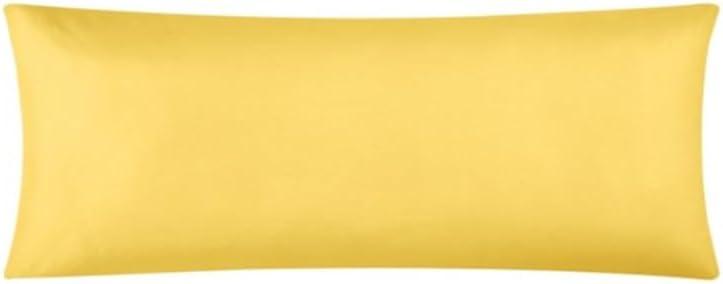 EVOLIVE Body Pillow Cover 21"x54", Ultra Soft Microfiber Pillowcase with Hidden Zipper, Breathable, Machine Washable, for Side Sleepers, Cover Only (21"x54" Body Pillow Cover, Yellow)