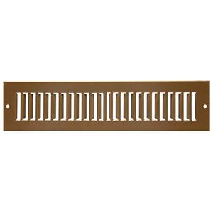 HVAC Premium 2" x 14" [Duct Opening] Toe Kick Vent Grille - HVAC Register Cover [Outer Dimensions: 3.5 X 15.5] - Brown
