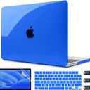 CISSOOK Blue Color Case for MacBook Air 13 Inch 2021 2020 2019 2018 Release A2337 M1 A2179 A1932 Model, Hard Shell Case with Keyboard Cover for MacBook Air 13" with Retina Display Touch ID -Clear Blue (Air13inch-Clear Blue)