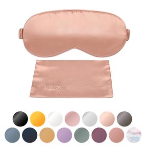 Blissy Silk Sleep Mask - Eye Sleeping Mask for Women & Men for Total Blackout - 100% Pure Mulberry Silk, 22 Momme 6a Fibers - Blindfold Sleep Mask Side Sleeper Eye Cover (Rose)