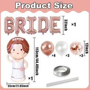 16pcs 44 Bride Balloon Bachelorette for Bride Party Decoration Bridal Shower Wedding Engagement Party Decoration Brides To Be Parties Decorations Supplies