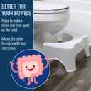DMI Toilet Squatting Posture Stool, 7" Height, Reduces Strain for an Easier Go, Poop Stool for Bathroom, Fun Footprint Designs, Low-Profile, Minimal Design for Bathroom Aesthetic