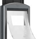 [Classicmacher] Dog Door for Large Dogs, White Frame Door for L arge Dogs, Strong Plastic Doggy Door and L arge Pets with Sliding Lock Panel and Magnetic Soft Flap (Large, Smoky Grey)