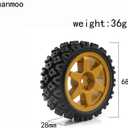 1/10 RC On Road Tires Rubber Rally Tyres and Wheels Rims 12mm Hex for 1/10 Scale RC Racing Drift Car HPI KYOSHO Tamiya XV01 XV02 TA06 TT01 TT02 PTG2 144001 A959 4PCS