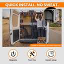 MELIPRON Magnetic Van Bug Screen, Mosquito Net Fit for RAM ProMaster & Ford Transit High Roof, Breathable Mesh Curtain Flyscreens for Campervan/RV Sleeping, 79" H x 67" W