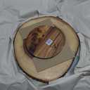 Lipper International Acacia Wood Large Slab Lazy Susan with Bark Rim