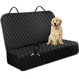 Meolsaek Dog Car Seat Cover for Back Seat, Scratch Proof Nonslip Pet Car Seat Cover, 4 Layers Waterproof Heavy Duty Back Seat Pet Cover for Dogs with Storage Bag (Black)