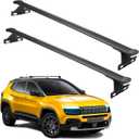 Roof Racks Cross Bars Compatible with Jeep Compass 2018-2025 Heavy Duty Aluminum 220lbs Crossbars Rails Cargo Rooftop Bike Snowboard Skiboard Luggage Rack Cargo Carrier Accessories