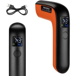 Rechargeable Infrared Thermometer Gun for Cooking -58~1022| INKBIRD Colorful Display Digital Laser Temperature Gun for Pizza Oven Grill Kitchen Home Repairs with Max Measure, Only (NOT for Human)