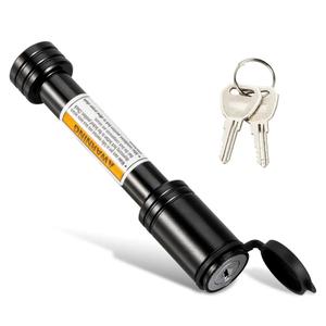 TOPSHINE Trailer Hitch Lock Black, Hitch Pin Lock with 5/8 Inch Diameter Anti-Theft Hitch Locking Pin for 2 Inch Receiver