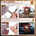 17 cm Christmas Doll Clothes with Seat, Cute and Functional Xmas Outfit with Accessories for Doll Fans and Collectors, Christmas Car Desk Office Decor(Brown,Reindeer)