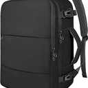 Taygeer Travel Laptop Backpack for Men Women, Airplane Approved Travel Backpack Suitcase with Usb Charging Port, Lightweight College 35l Luggage Bag 15.6inch Laptop Mochila Gifts for Business,Black