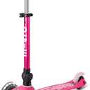 Micro Kickboard | Mini Foldable LED Kids Scooter for Ages 2-5 | Children up to 110 lbs | 3 Wheel Lean-to-Steer Design | Adjustable T Bar | Smooth Ride, Motion-Activated PU LED Wheels | Swiss Design