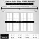 Curtain Rods 32-46 Inch, Black Wrap Around Blackout Curtain Rods for Windows, 1 Inch Adjustable Heavy Duty Room Darkening Window Treatment Rod for Bedroom, Living Room, Sliding Door