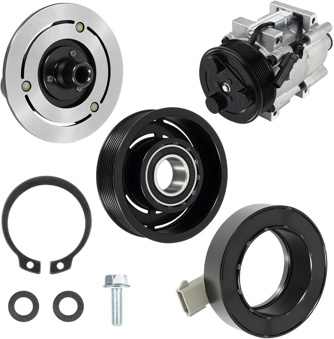 HS18 Air Conditioner AC Compressor Clutch Kit, Compatible with 2006-2009 Dodge Ram 2500 3500 (5.9L), 2007-2009 Ram 2500 3500 (6.7L), 2008-2010 Ram 4500 5500 (6.7L)
