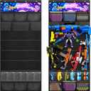 Over the Door Organizer for Toy Guns,Toy Gun Storage and gun accessories, Toys Storage Door Hanger with Pockets and Slots for Kids Rooms, Game Rooms (Black)