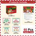2 x Christmas Exchange Game, Christmas Games Cards With Box, White Elephant Gift Exchange Cards Holiday Present, Christmas Games for A Group Family Coworker Xmas Party Supplies