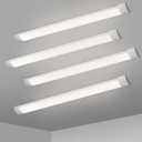 KILIPOL 2FT LED Batten Light, Ceiling Surface Mounted Slim LED Tube Lights, 20W 4000K Neutral White for Office, Shop, Garage, Home, 4 Packs