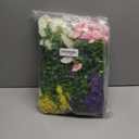 Artificial Flowers for Outdoors, UV Resistant Fake Silk Morning Glory, Realistic Faux Plants for Outside Porch Patio Window Box Hanging Planter (16, Purple White Yellow Pink Red)