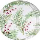 FunWheat Round Placemats Set of 6 Table Mats for Dining Tables Washable Non-Slip Place mats 15 Inch for Christmas(Christmas Tree, 6pcs)