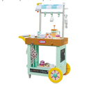 little tikes 2-in-1 Café Cart Pretend Food Cooking Toy Role Play Kitchen Playset, Multicolor