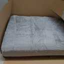 KSIIA Orthopedic Dog Bed Dog Crate Bed Waterproof for Large Dogs Deluxe Plush Washable Pet Mat with Egg Crate Foam & Removable Cover, 35 x 22 Inch, Gray (Light Grey)