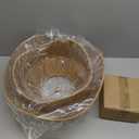 19.68" Rattan Pendant Light Fixture, 3-Light Boho Hanging Light Fixture Ceiling Mount, Bohemian Woven Wicker Flush Mount Hanging Lamp, Adjustable Rattan Chandelier for Kitchen Island Hallway (Brown)