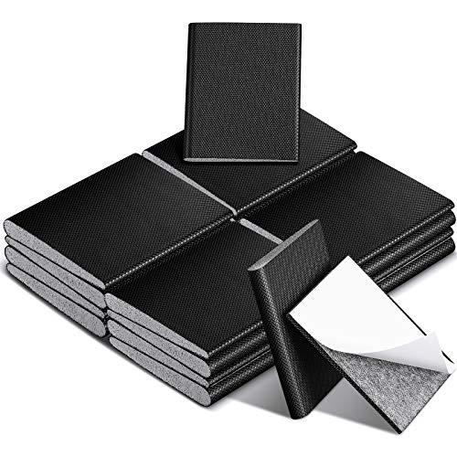 Zonon 16 Pieces Door Corner Seal Weatherstripping Exterior Door Frame Seal Draft Stopper Adhesive Corner Pads for Weather Stripping and Draft Protection (Black)