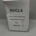 bUCLA 50 Pack Gold Plastic Champagne Flutes - 5OZ Plastic Champagne Glasses With Gold Rim - Premium Quality Gold Disposable Cups-Ideal for Thanksgiving Party, Weddings