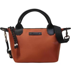Designer Mini Tote Bag for Women - Lightweight Crossbody Purse with Adjustable Dual Straps (2-Way Carry) (Orange)
