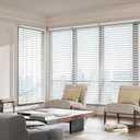 SZXIMU Window Blinds, 2" Cordless Blinds for Indoor Windows, 43" W X 64" H Room Darkening Blinds, Horizontal Blinds & Shades, Mini Window Blinds for Home Bedroom Living Room Office Kitchen, White