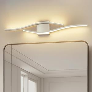 Joossnwell Bathroom Vanity Light Modern Bathroom Lighting Fixture Over Mirror Brushed Nickel 5CCT Dimmable Led Bath Vanity Light Bar 31.5 Inch, 31.5 inch long